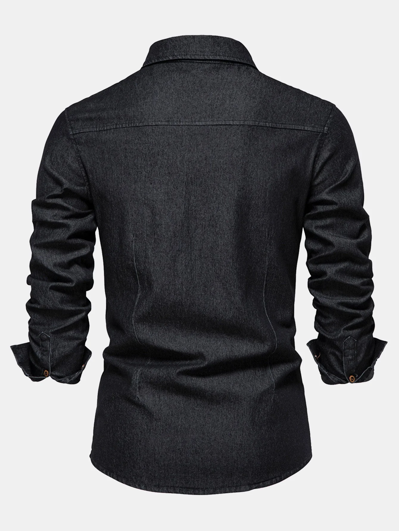 Finbar® | Washed Denim Western Shirt With Pockets - Image 7