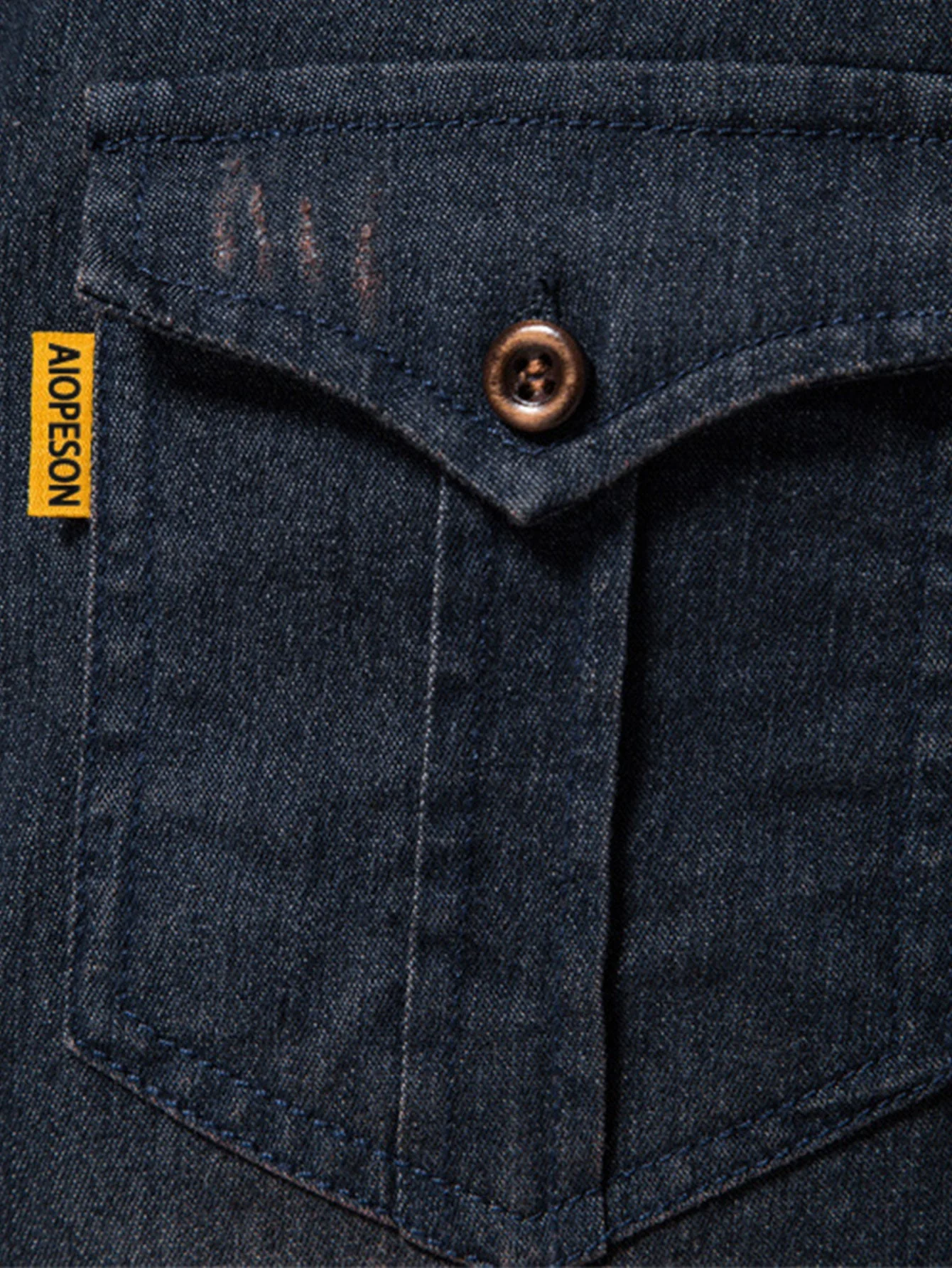 Finbar® | Washed Denim Western Shirt With Pockets - Image 8