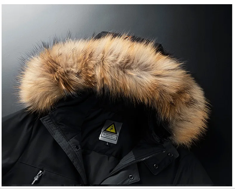 Finbar | Men's insulated parka with faux fur hood - Image 5