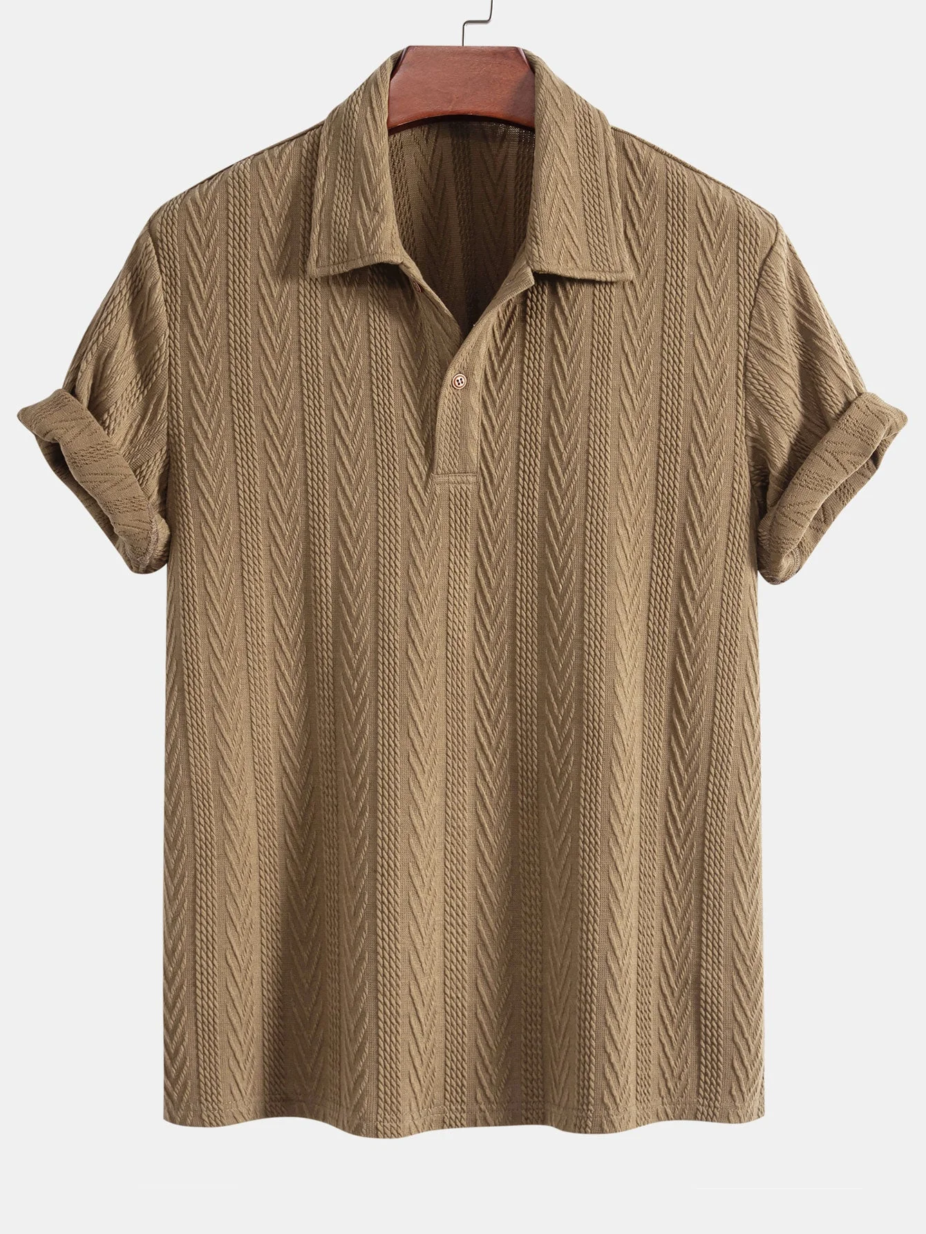 Finnegan® | Knitted Geometric Jacquard Polo - Image 7
