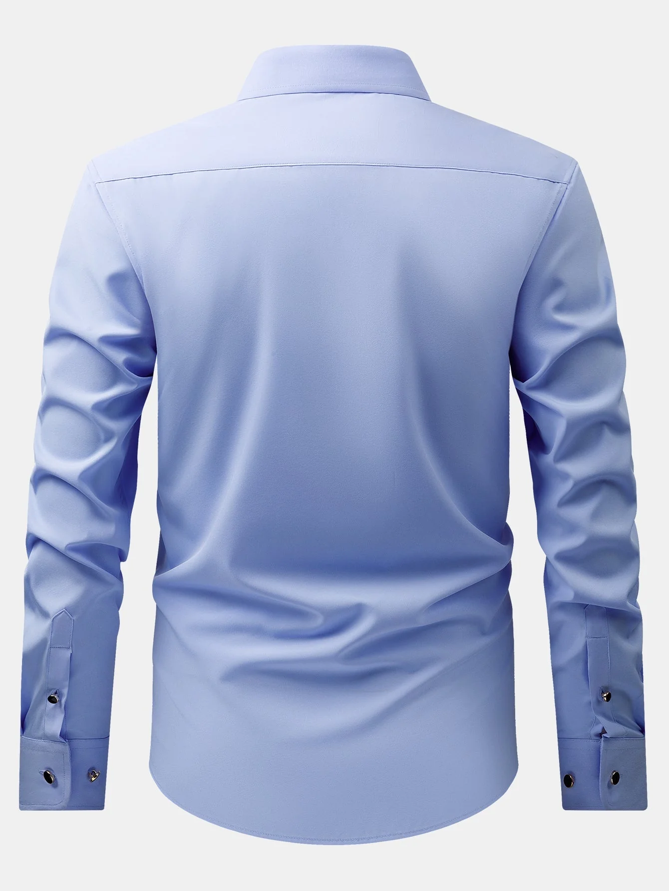 Fiorino® | Long Sleeve Dress Shirt with Faux Gemstone Metal Rim Buttons - Image 20