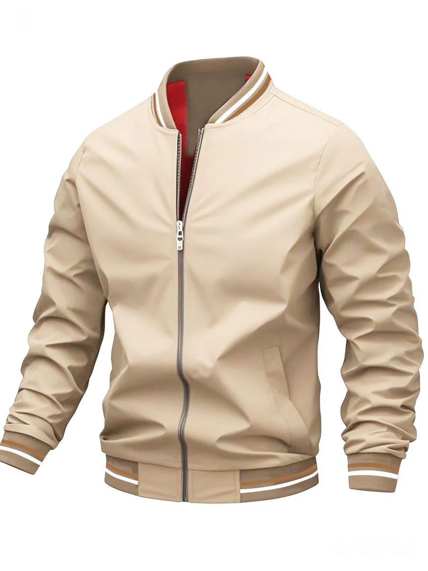 Fiorino® | Men’s Bomber Jacket With Striped Edges - Image 2