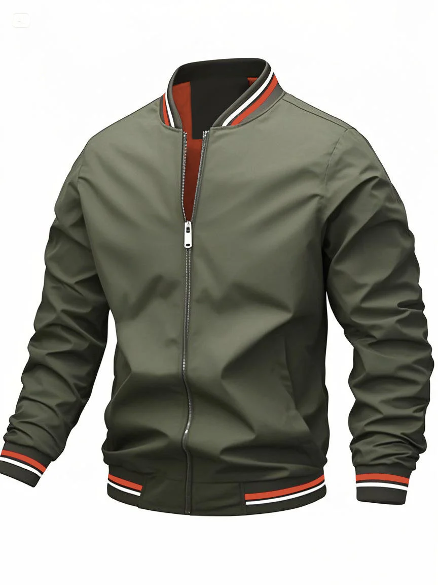 Fiorino® | Men’s Bomber Jacket With Striped Edges - Image 4