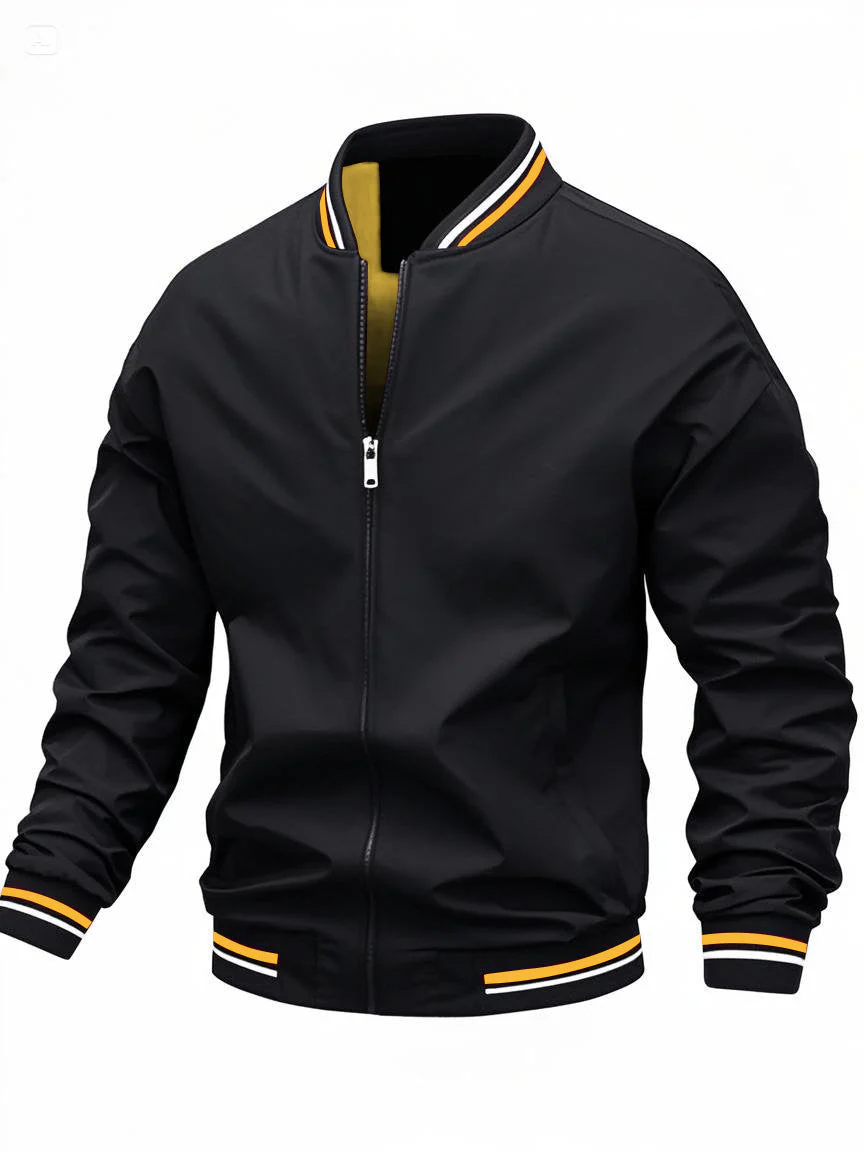 Fiorino® | Men’s Bomber Jacket With Striped Edges - Image 6