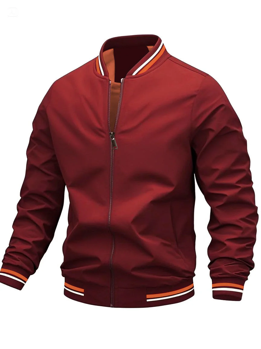 Fiorino® | Men’s Bomber Jacket With Striped Edges - Image 7
