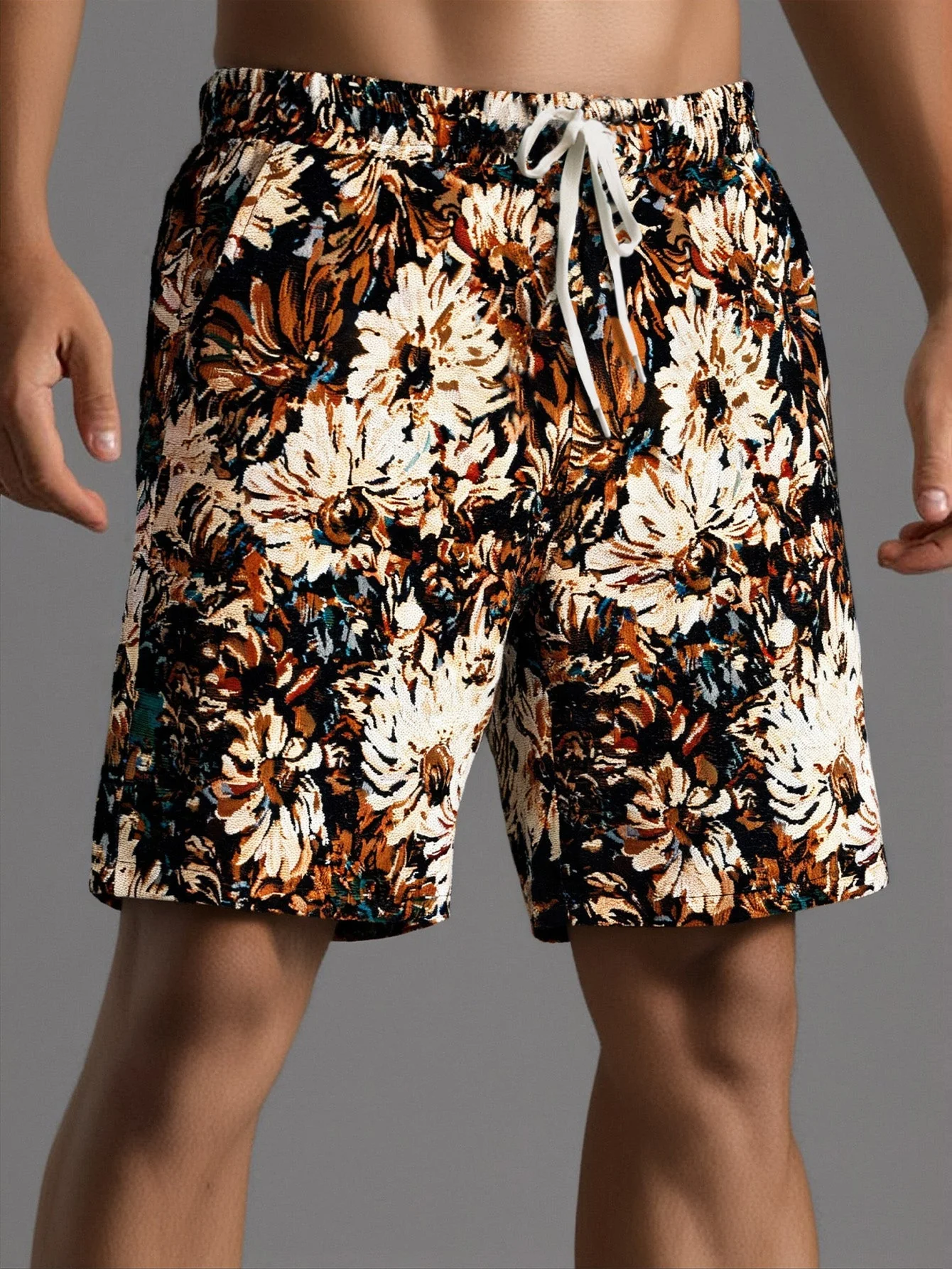 Flavio® | Painted Floral Jacquard Shorts - Image 3