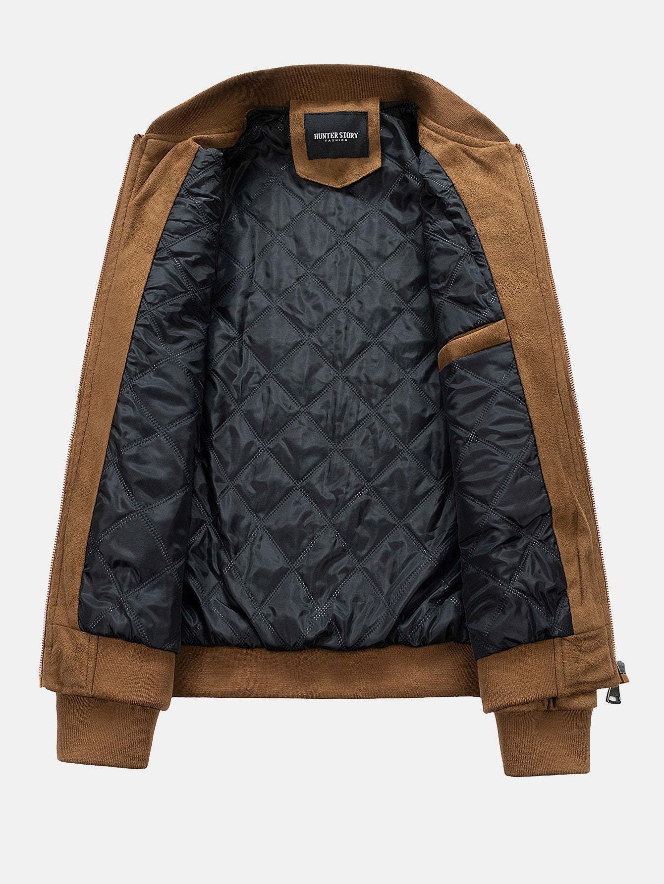 Fletcher | Suede Bomber Jacket With Quilted Liner - Image 13