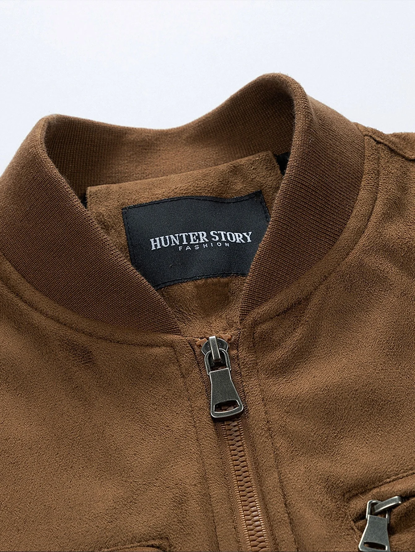 Fletcher | Suede Bomber Jacket With Quilted Liner - Image 2