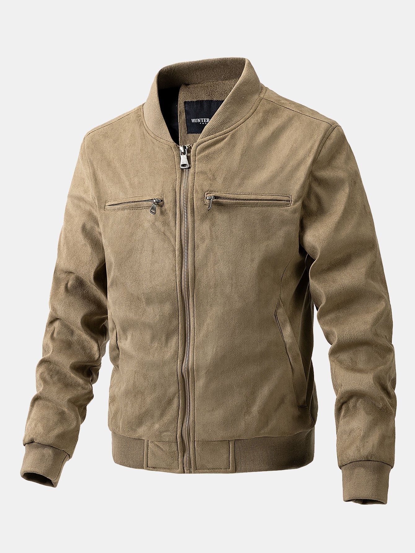 Fletcher | Suede Bomber Jacket With Quilted Liner - Image 6