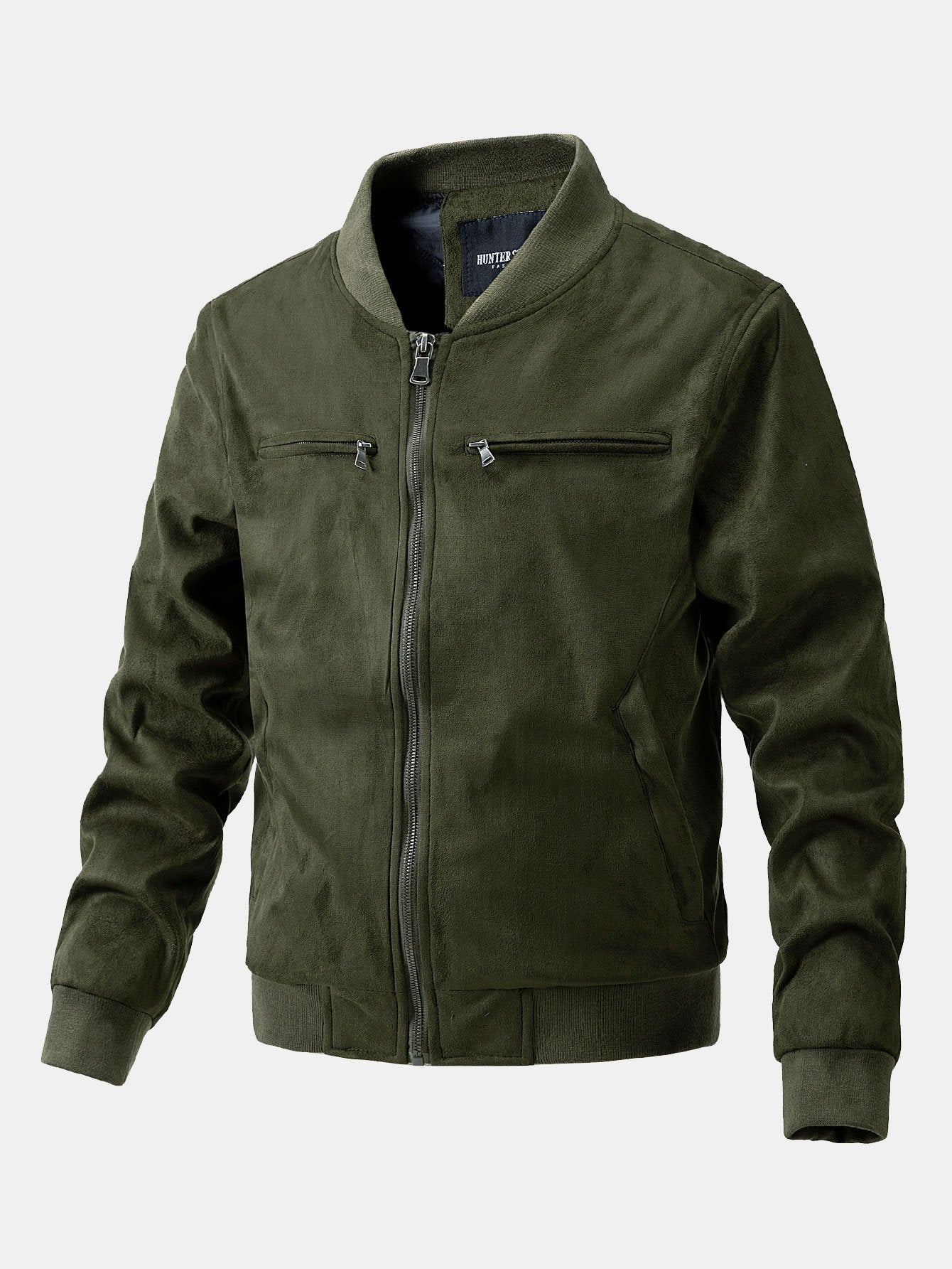 Fletcher | Suede Bomber Jacket With Quilted Liner - Image 8