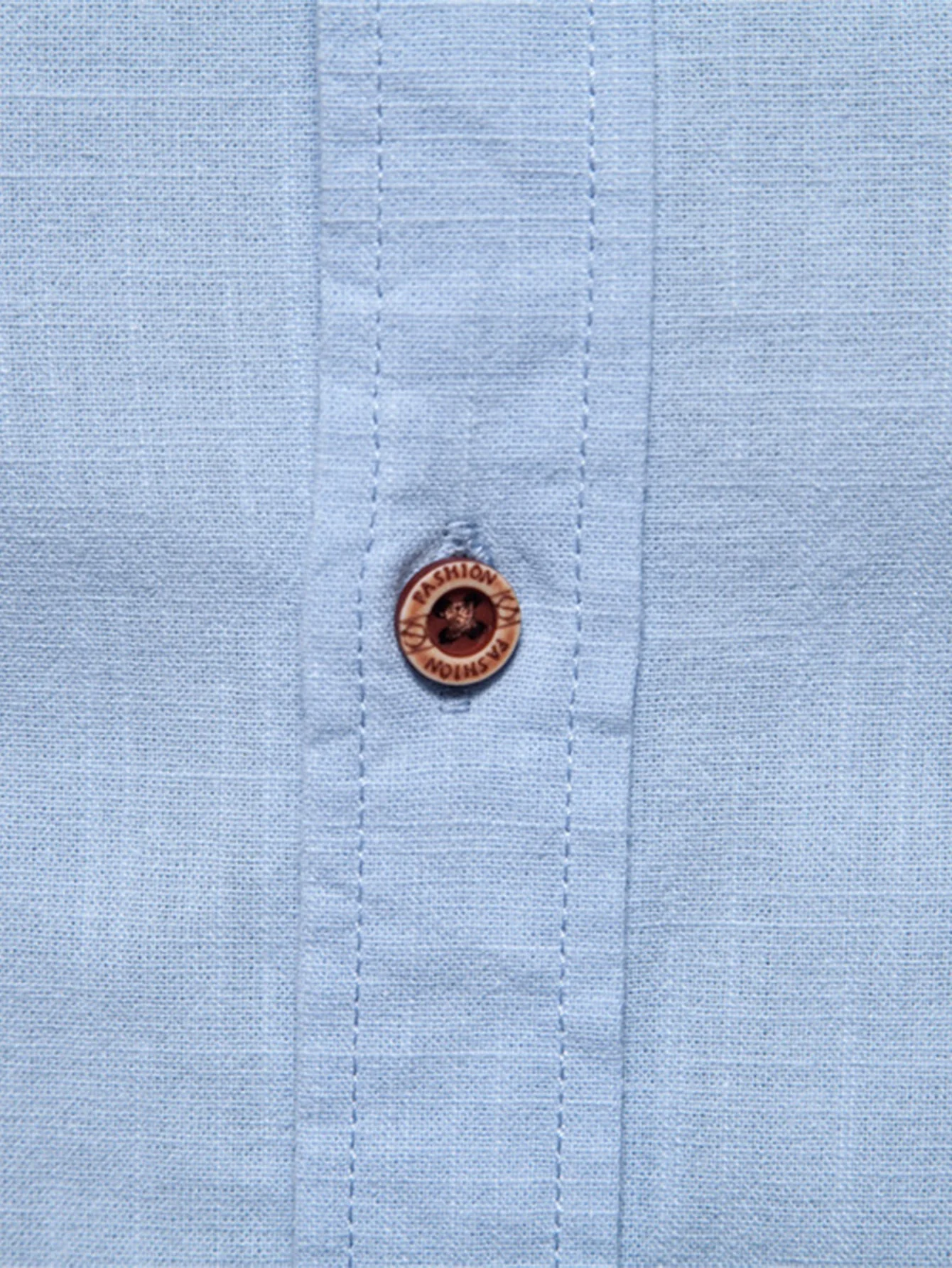 Florentino® | Long Sleeve Linen Look Stand Collar Shirt & Straight Leg Linen Pants - Image 16
