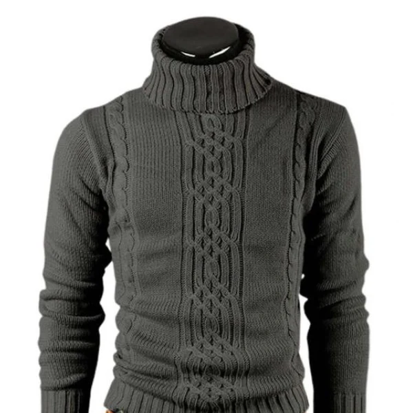 Florian | Classic cable-knit turtleneck sweater for men - Image 3