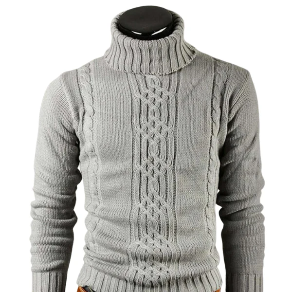 Florian | Classic cable-knit turtleneck sweater for men - Image 4