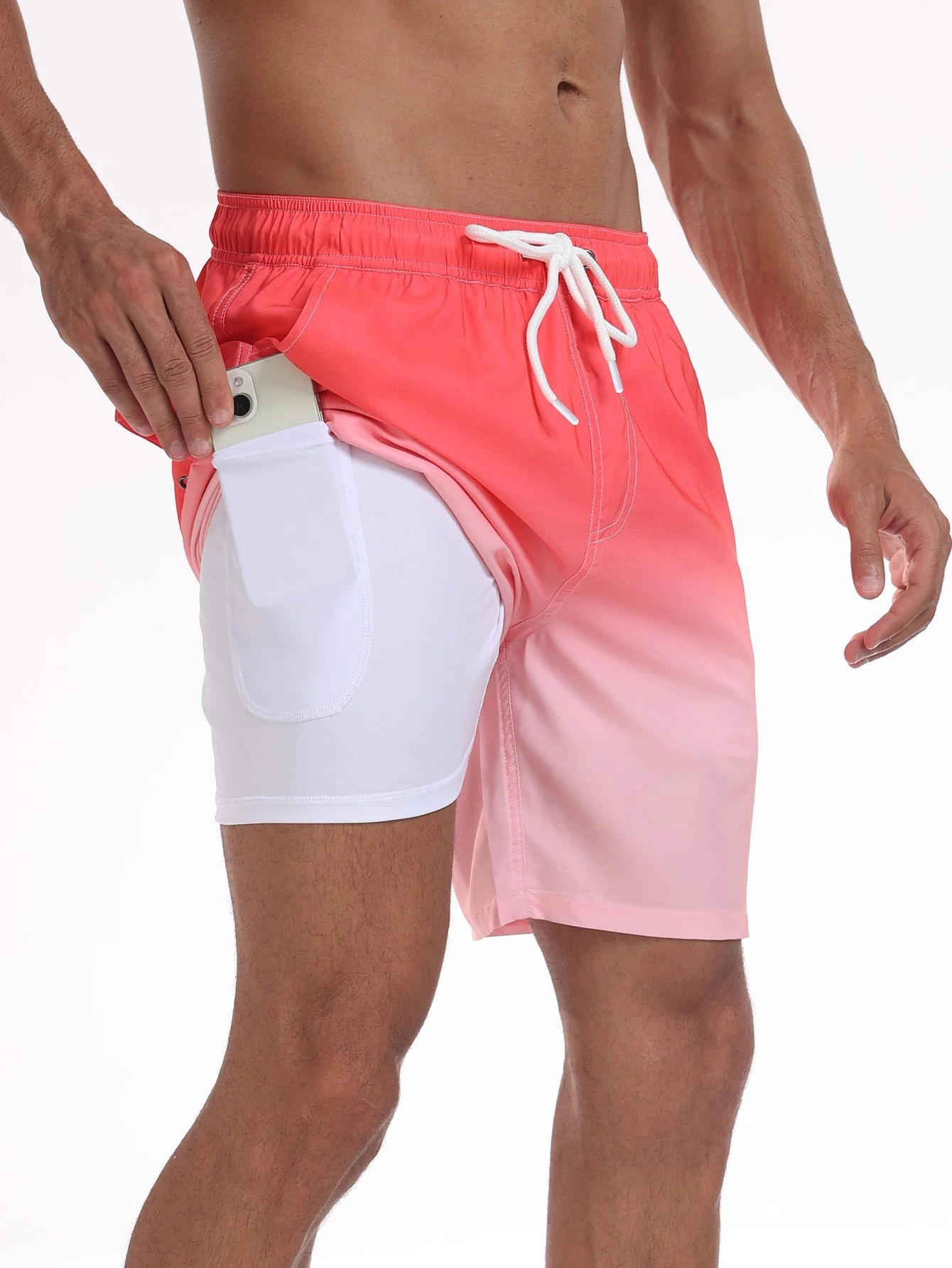 Fortunato® | Drawstring Beach Swim Shorts With Pocket - Image 12