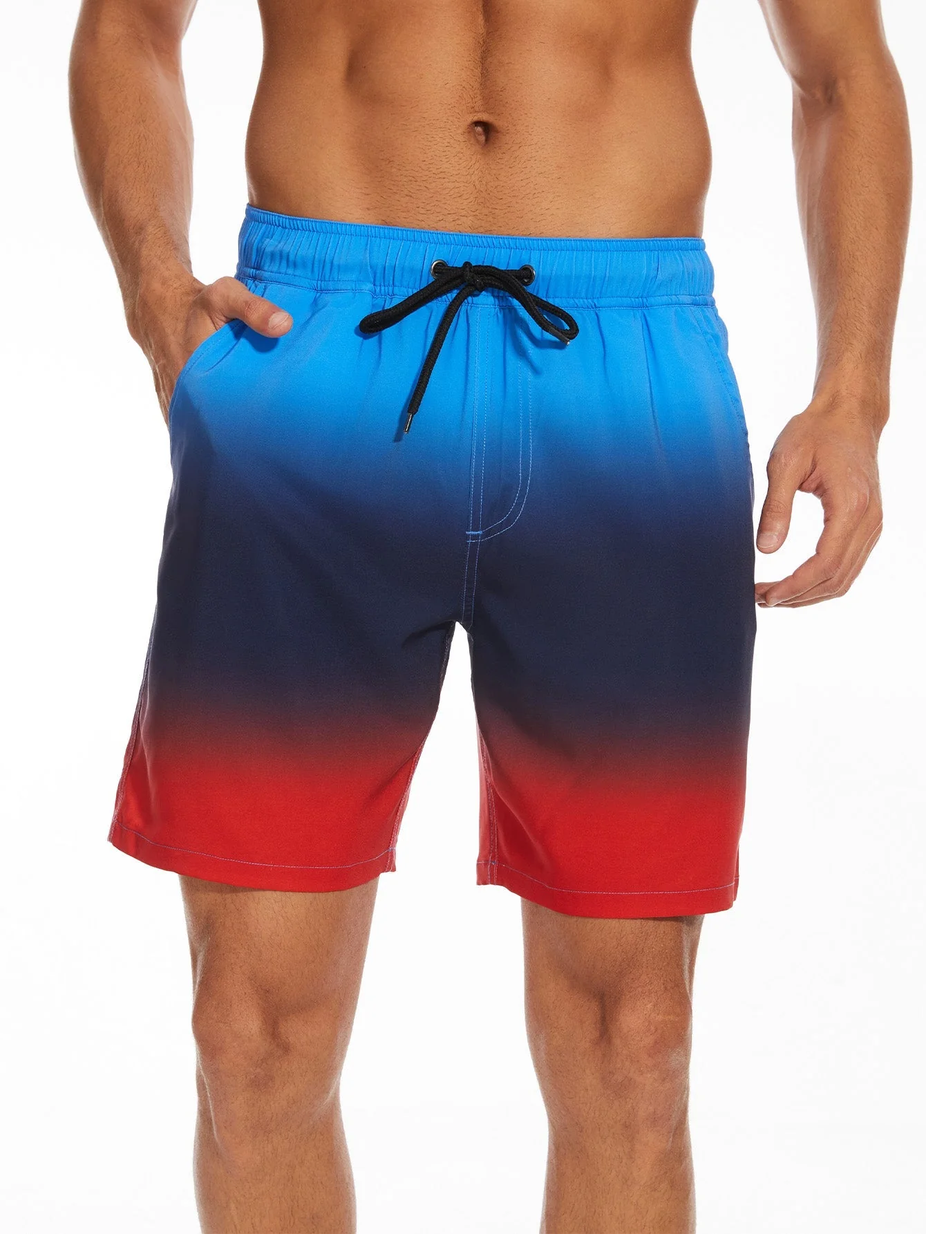 Fortunato® | Drawstring Beach Swim Shorts With Pocket - Image 2