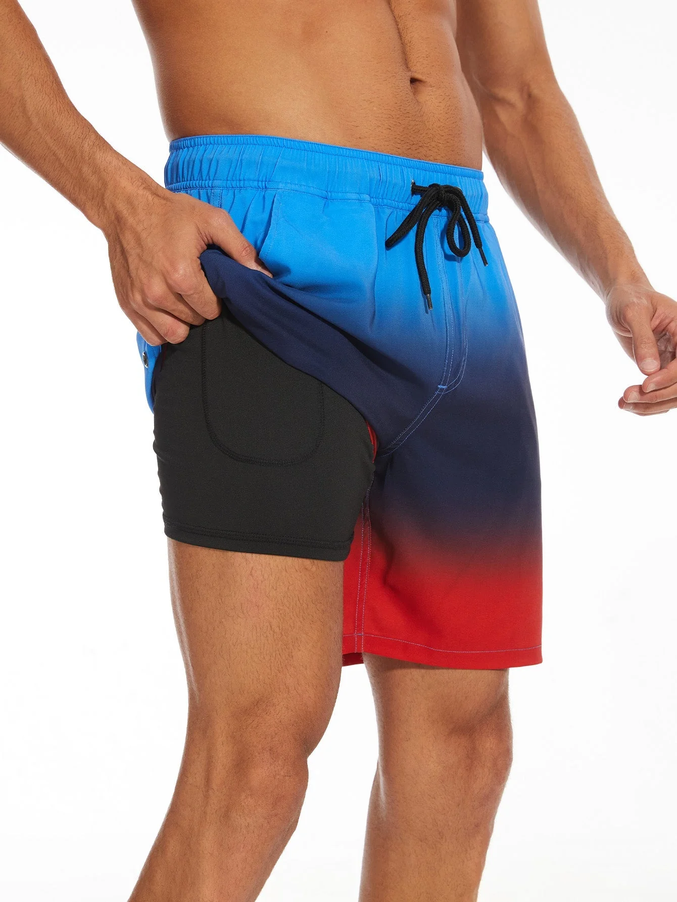 Fortunato® | Drawstring Beach Swim Shorts With Pocket - Image 3