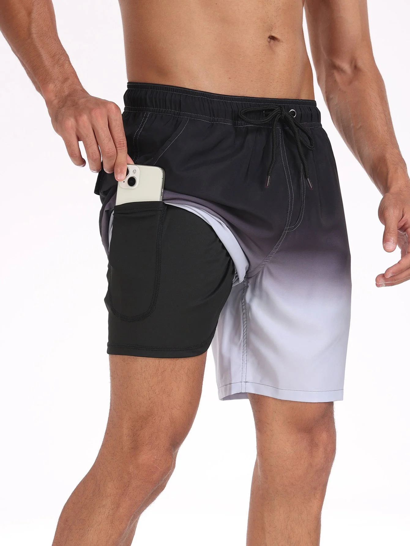 Fortunato® | Drawstring Beach Swim Shorts With Pocket - Image 32