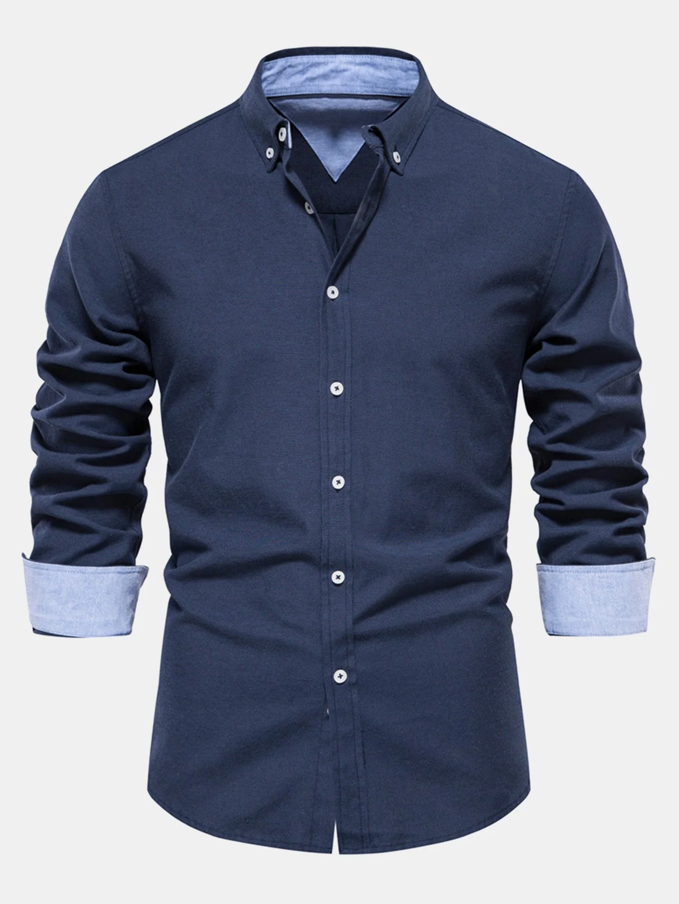 Fortunato® | Long Sleeve Button Up Oxford Shirt & Slim Fit Tapered Trousers - Image 23