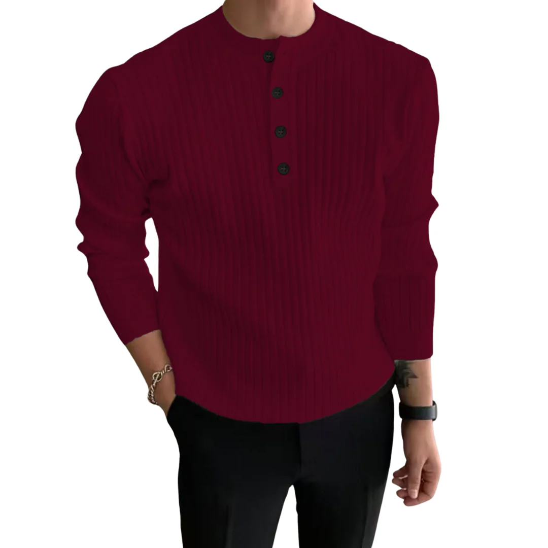 Fox® | Buttoned Sweater For Men - Image 3