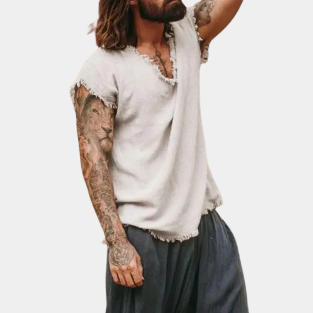 Francisco® | Casual men's shirt with a V-neck - Image 2