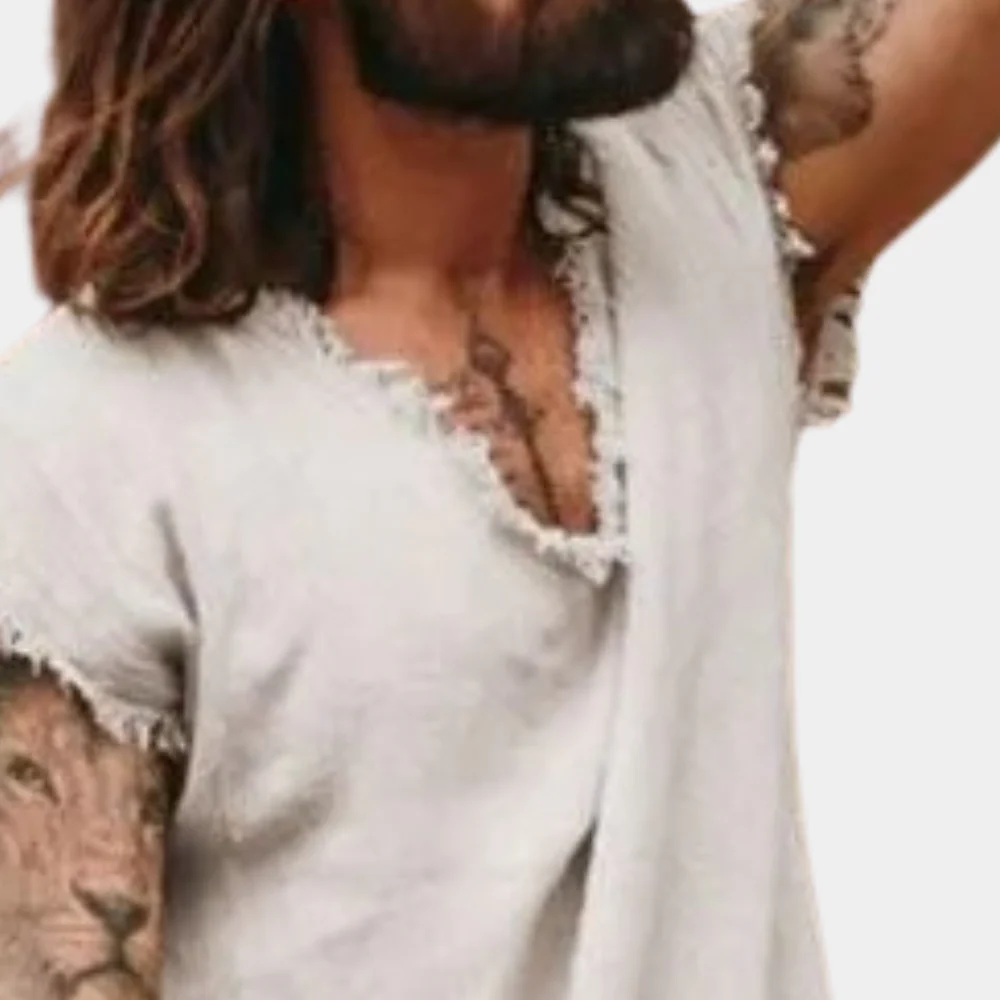 Francisco® | Casual men's shirt with a V-neck - Image 3