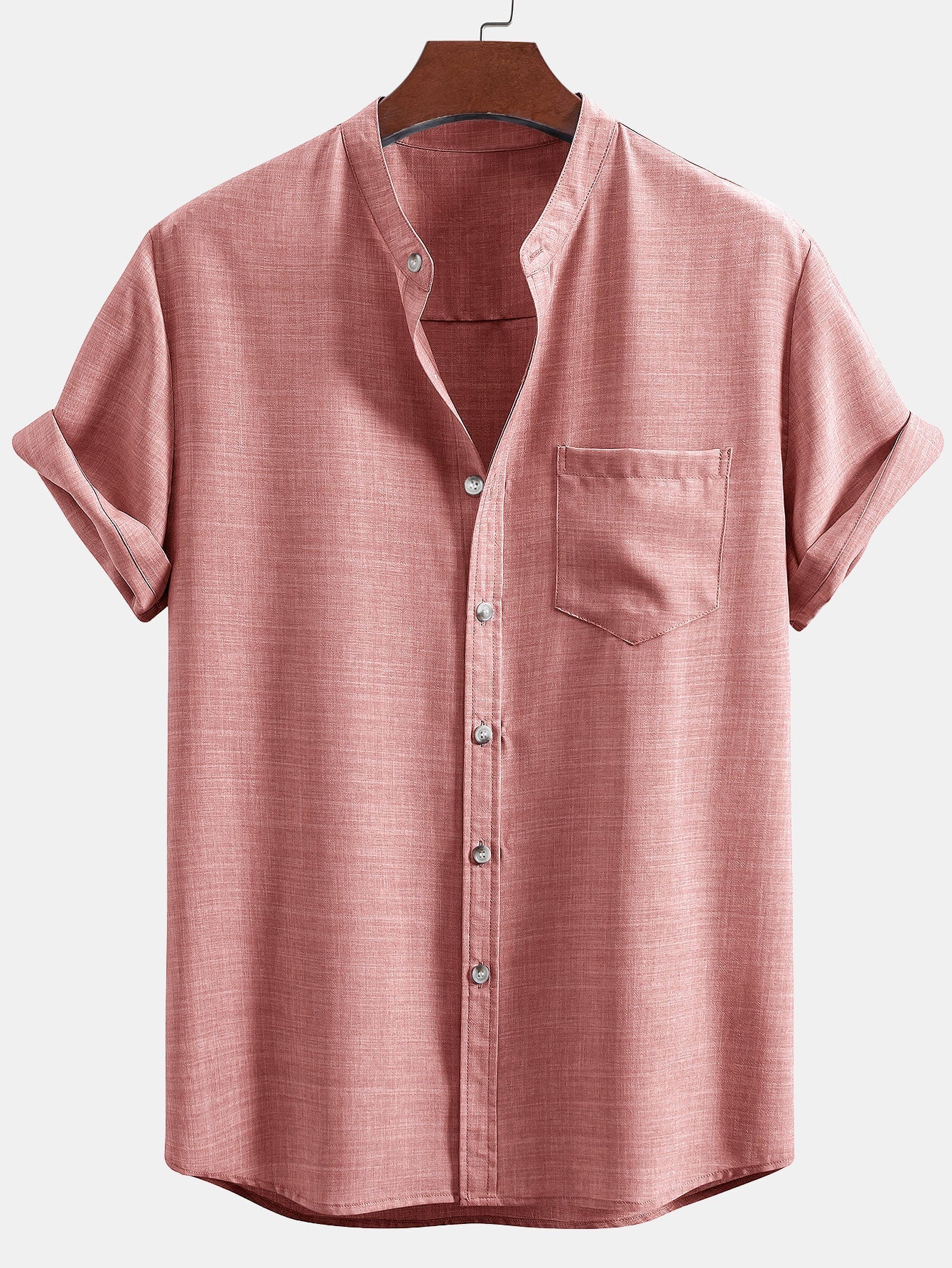 Francisco® | Short Sleeve Stand Collar Shirt - Image 9
