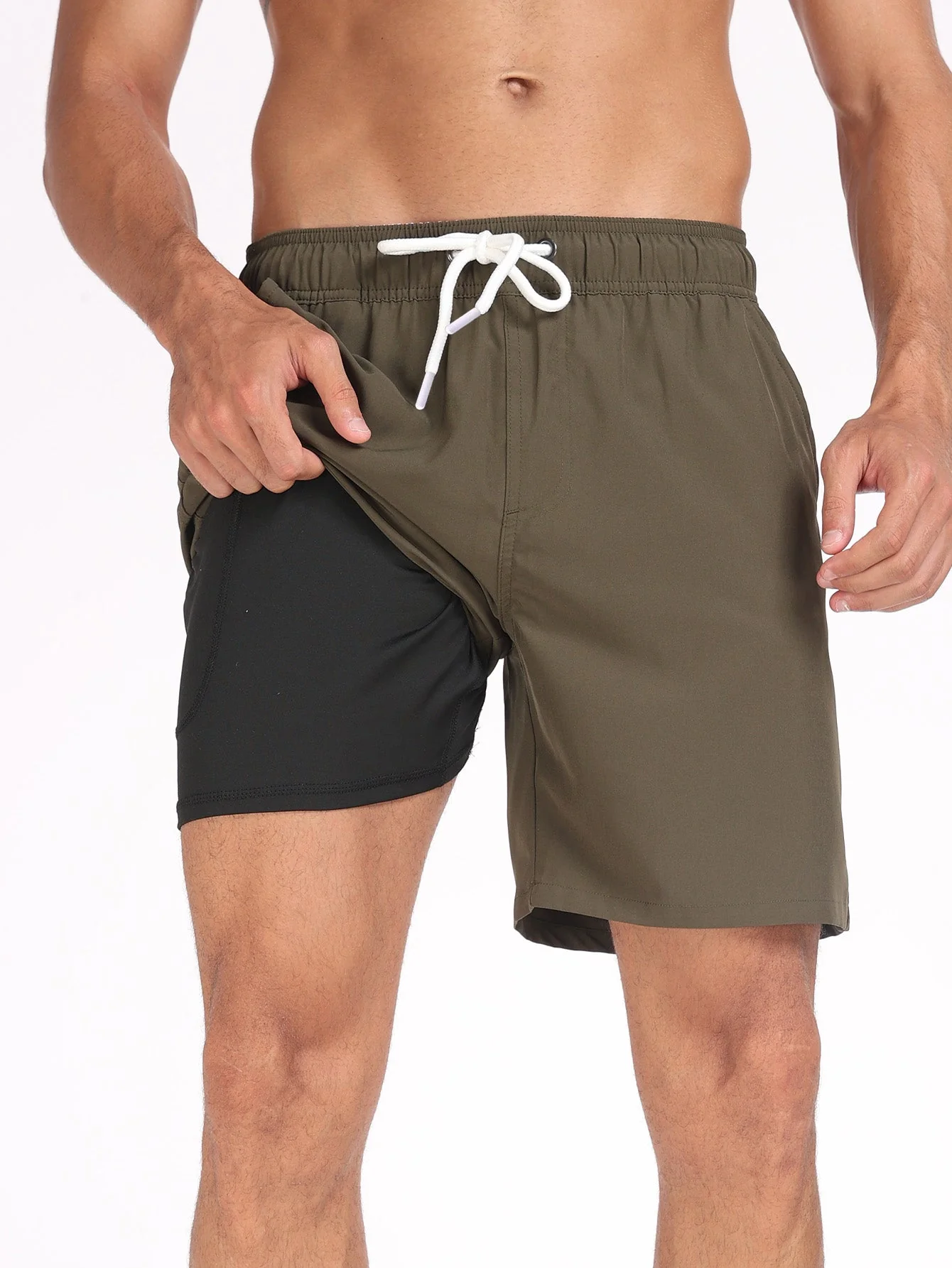 Francisco® | Solid Color Drawstring Swim Shorts - Image 15