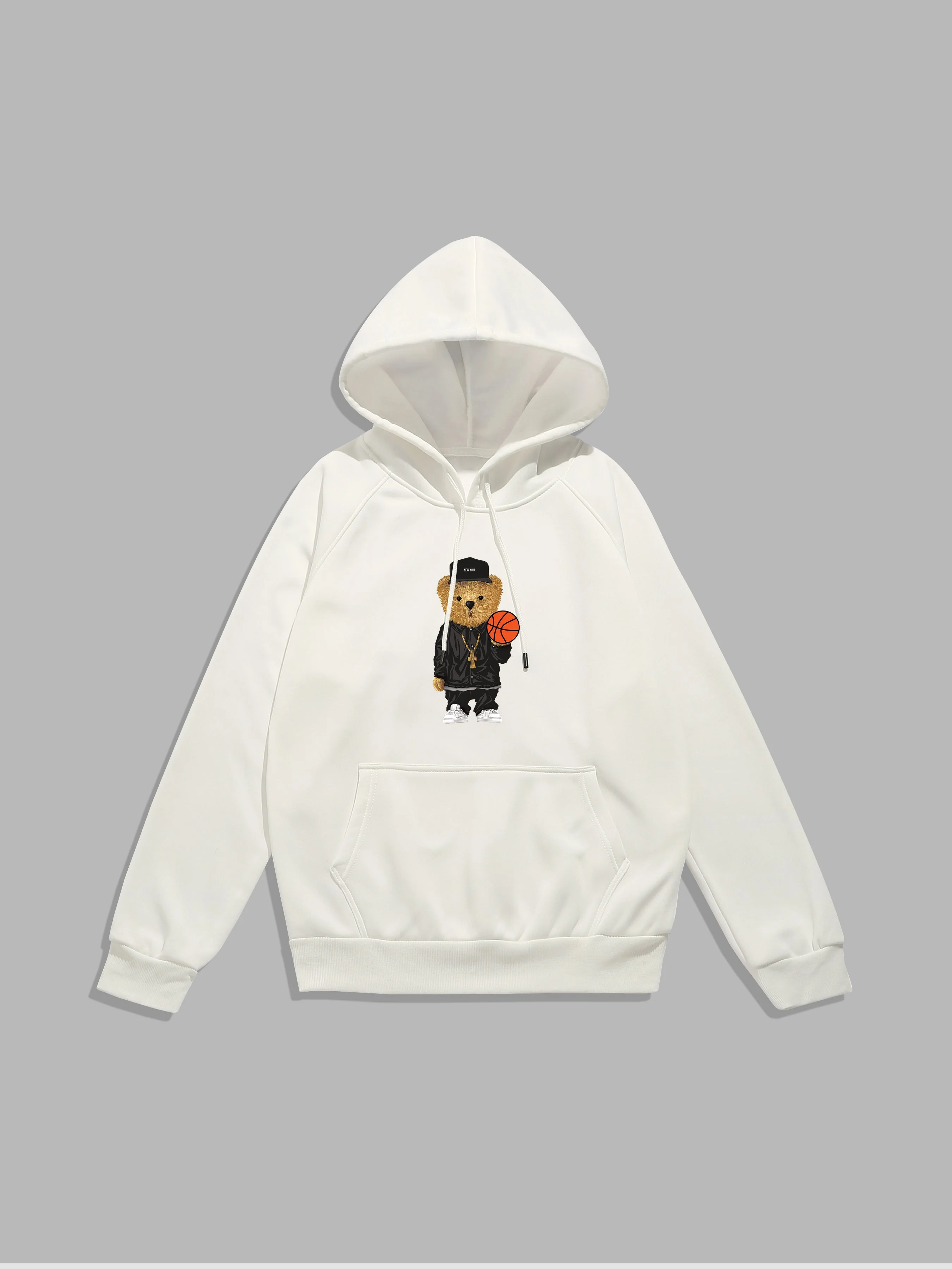 Francisco | Basketball Bear Print Hoodie - Image 7