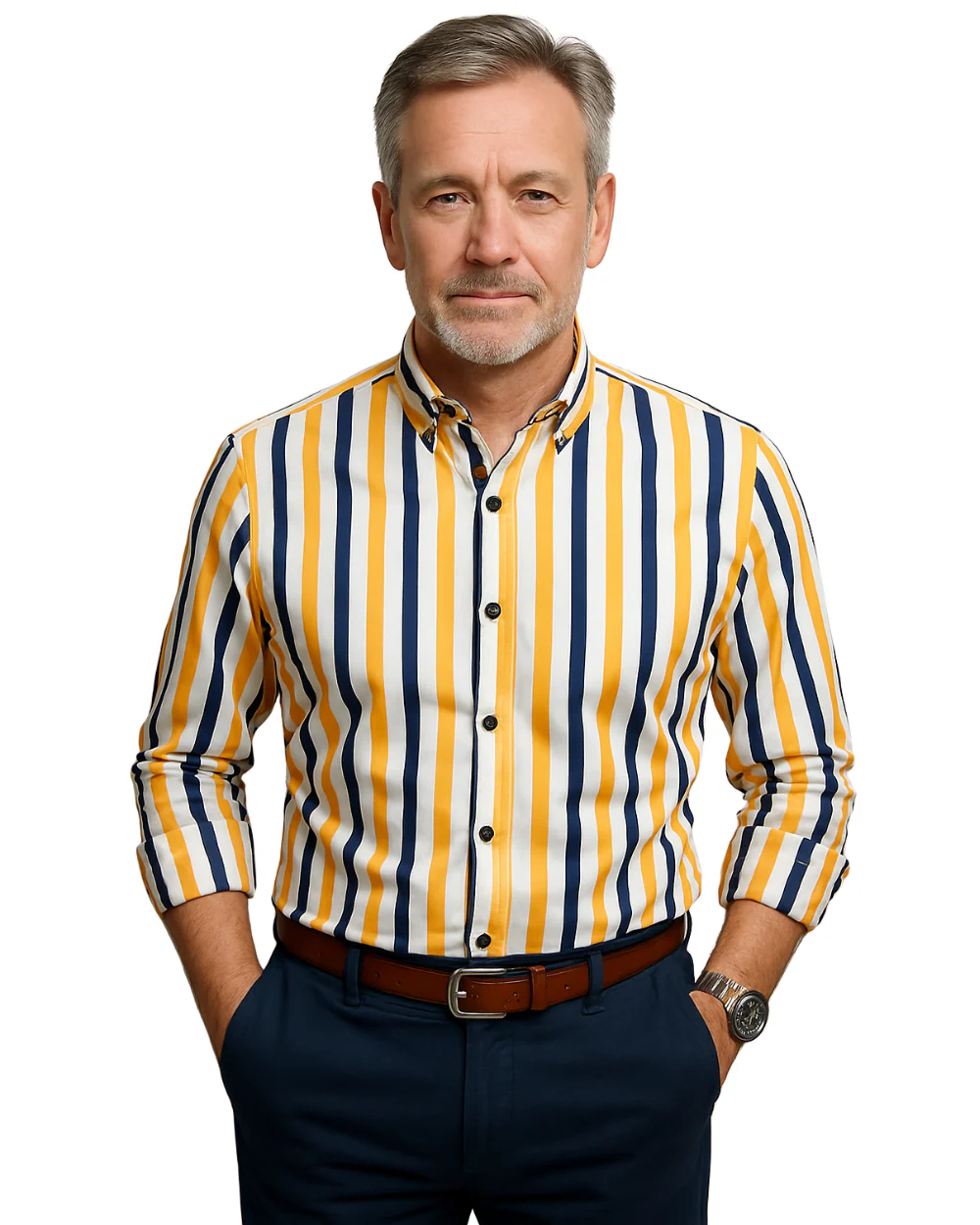 Francisco | Givalli - Casual Striped Men's Shirt - Image 3