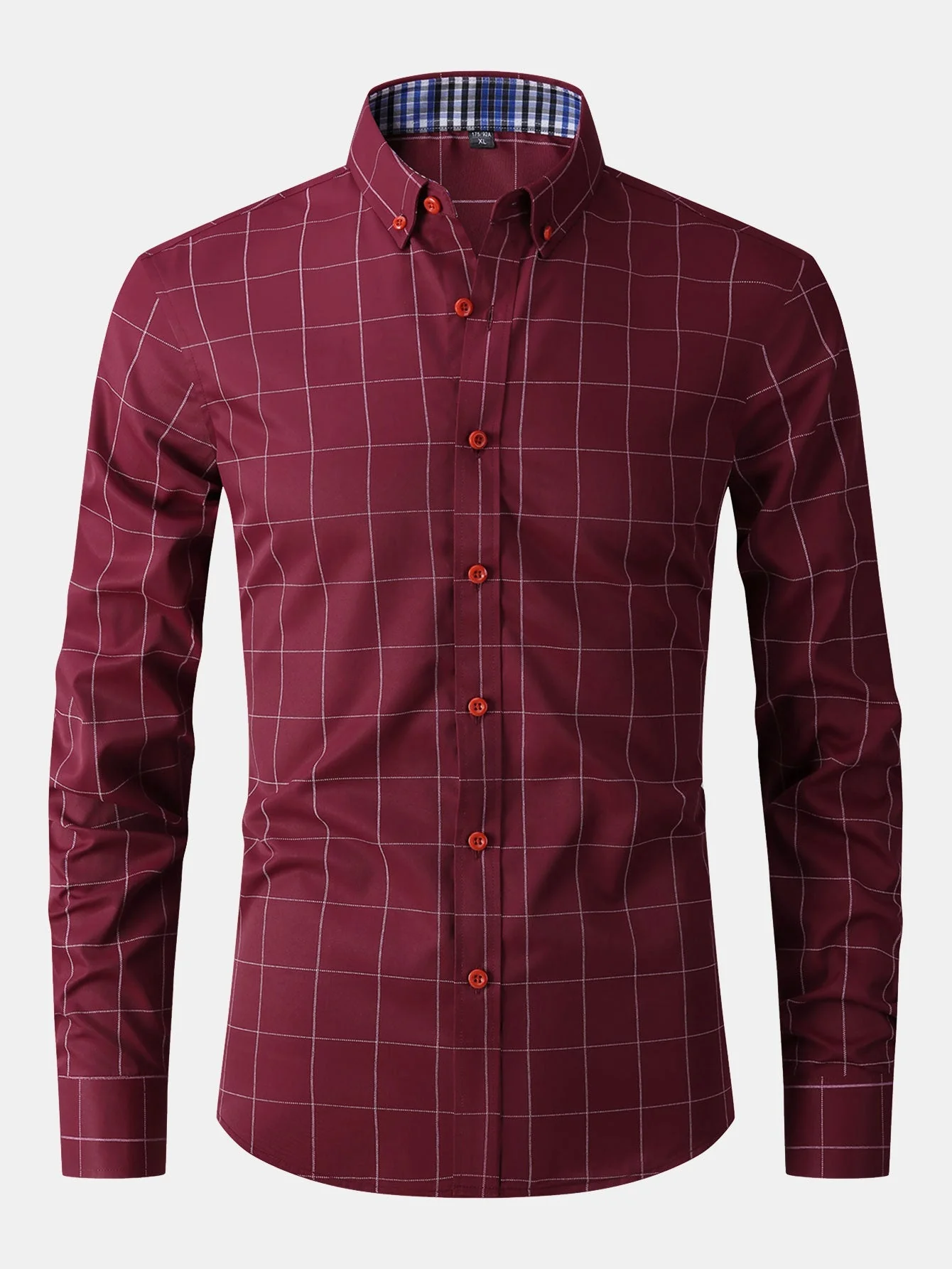 Franco® | Long Sleeve Plaid Button Up Shirt - Image 3