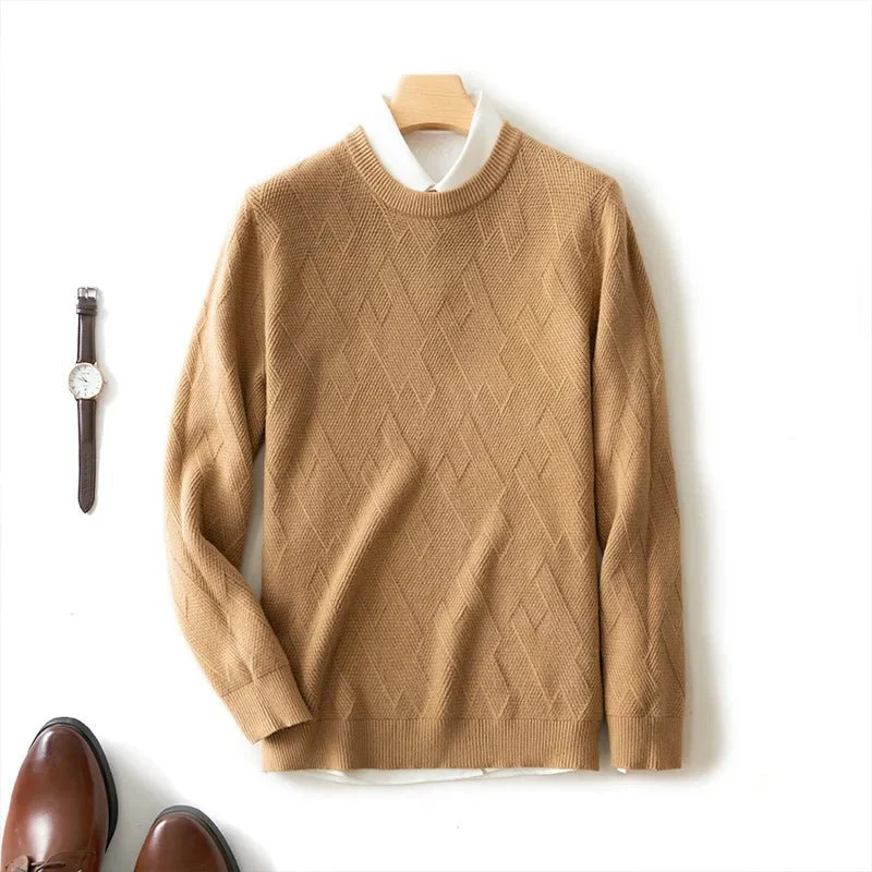 FrancoĀ® | Menās Jumpers With Diamond Knit Texture