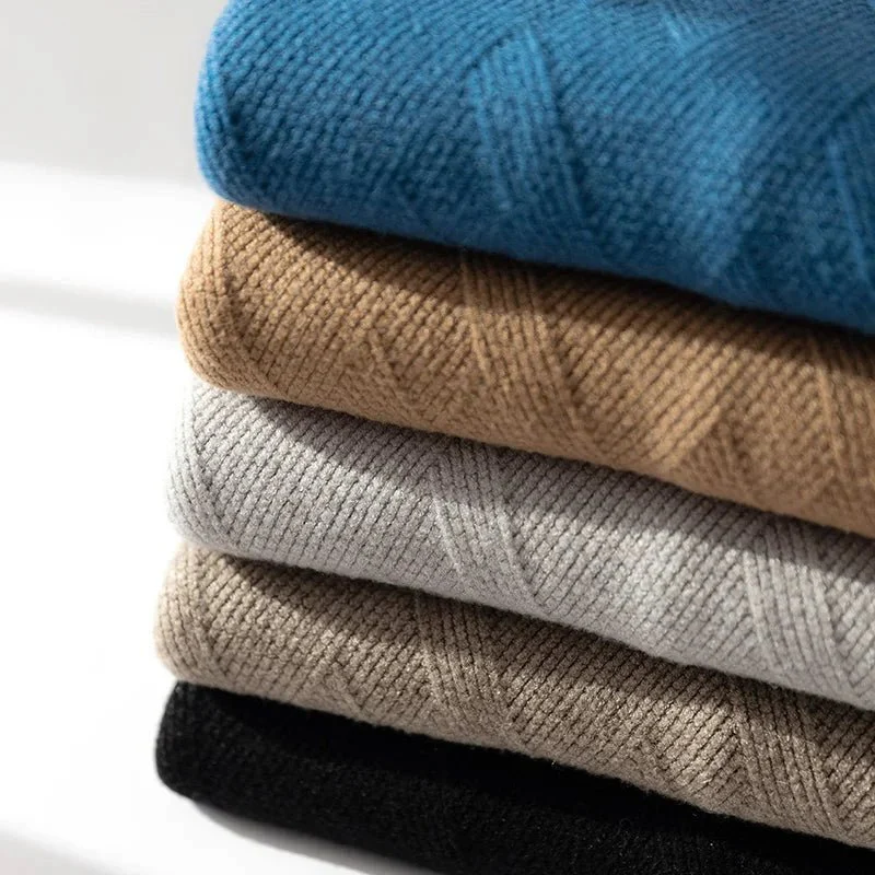 FrancoĀ® | Menās Jumpers With Diamond Knit Texture - Image 9
