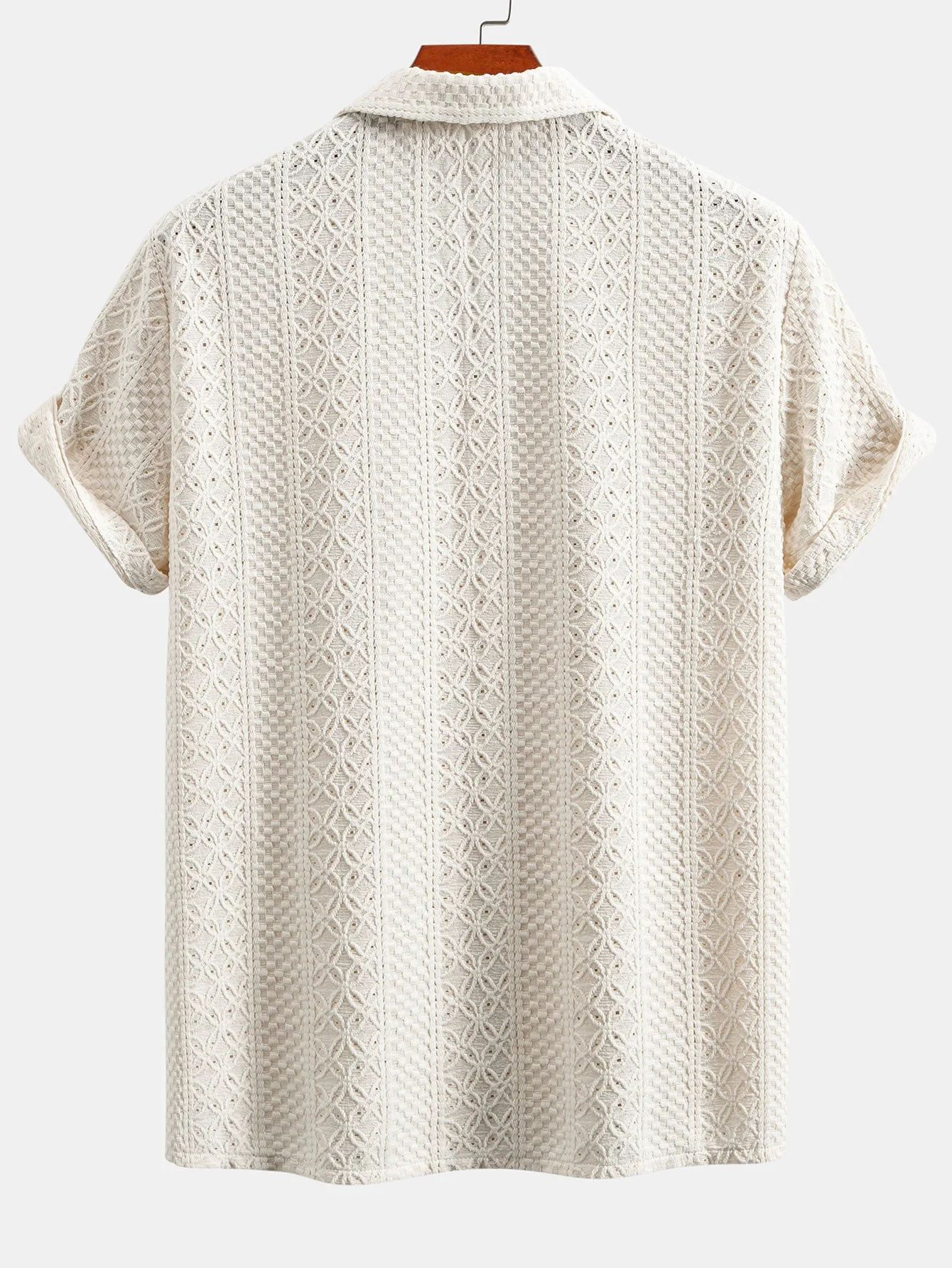 Frank® | Floral Checkerboard Jacquard Cuban Shirt - Image 2