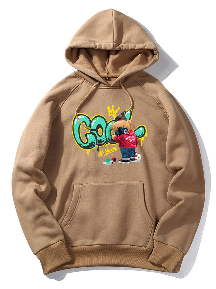 Frank | Graffiti Bear Print Hoodie - Image 10