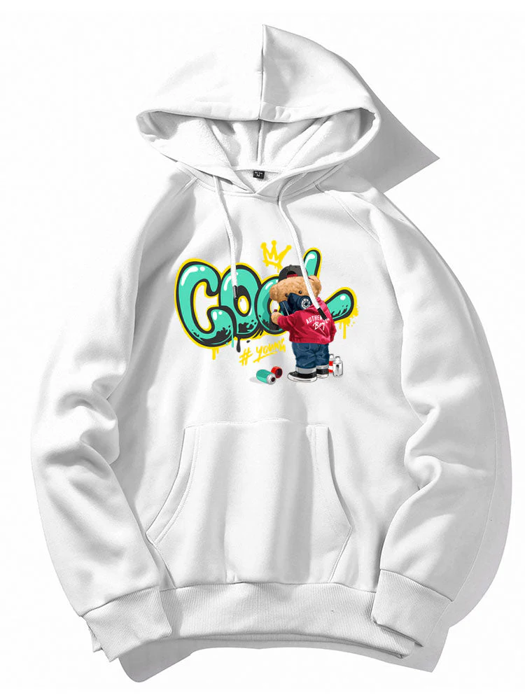 Frank | Graffiti Bear Print Hoodie - Image 11