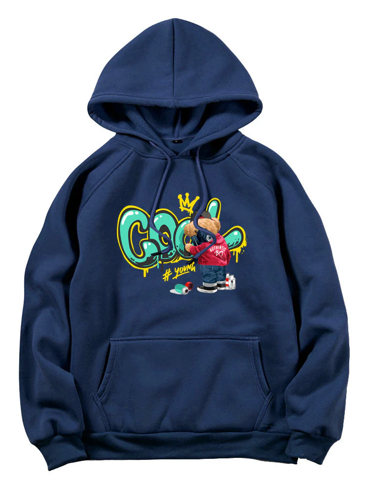 Frank | Graffiti Bear Print Hoodie - Image 14