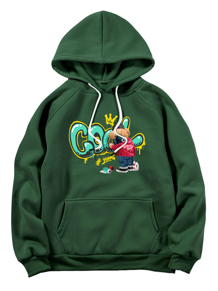 Frank | Graffiti Bear Print Hoodie - Image 15