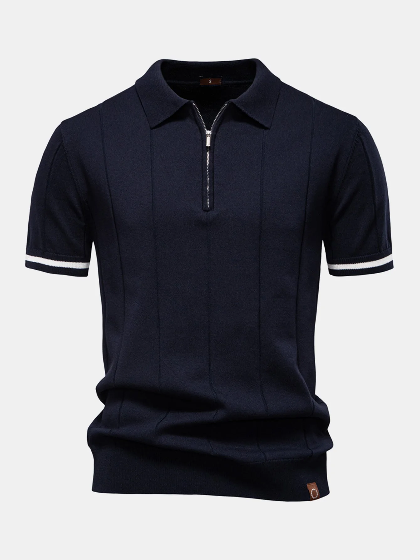 Franklin® | Contrast Trim Zipper Knit Polo Shirt