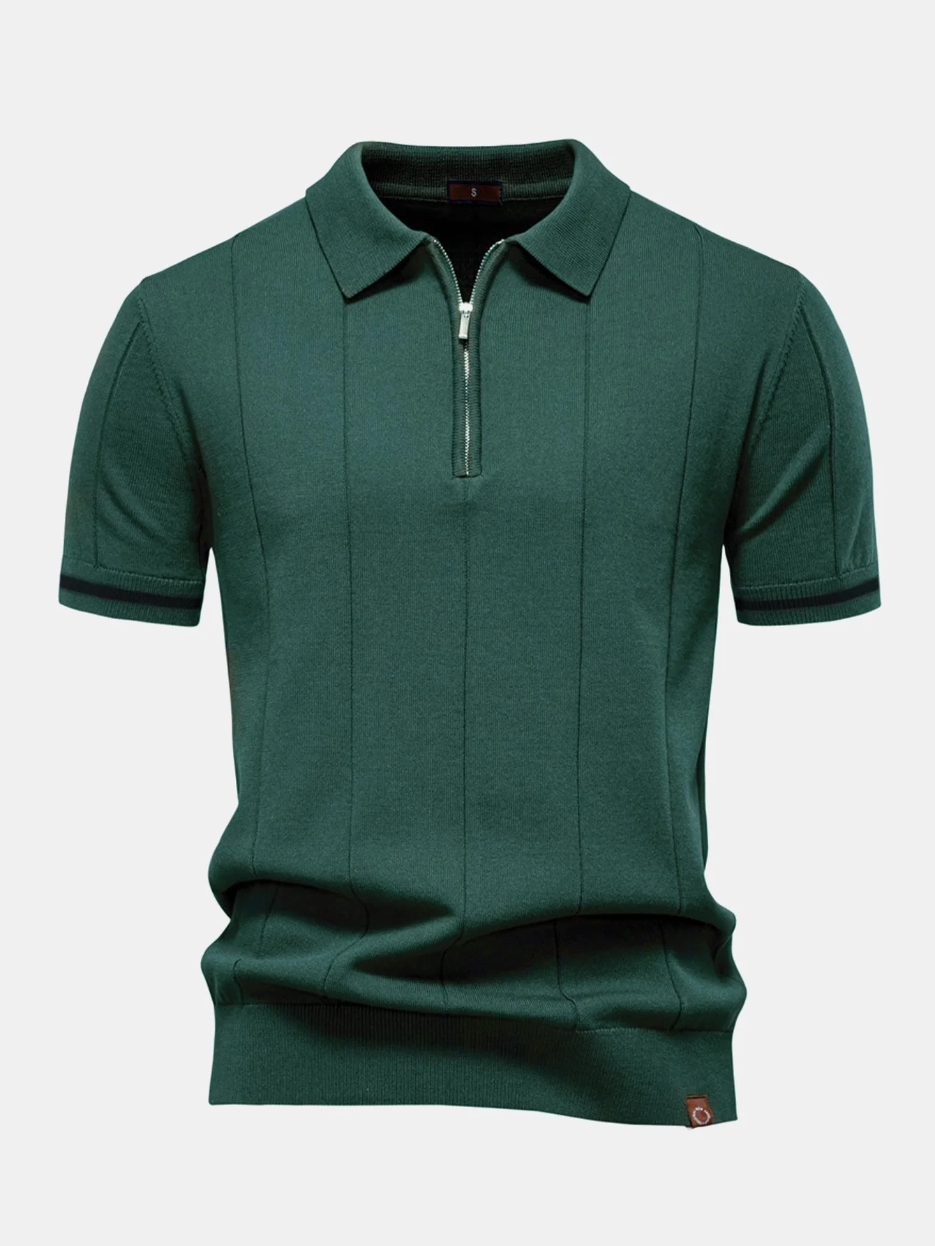 Franklin® | Contrast Trim Zipper Knit Polo Shirt - Image 13