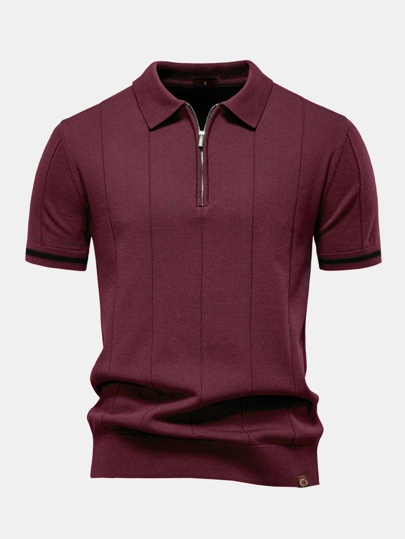 Franklin® | Contrast Trim Zipper Knit Polo Shirt - Image 16