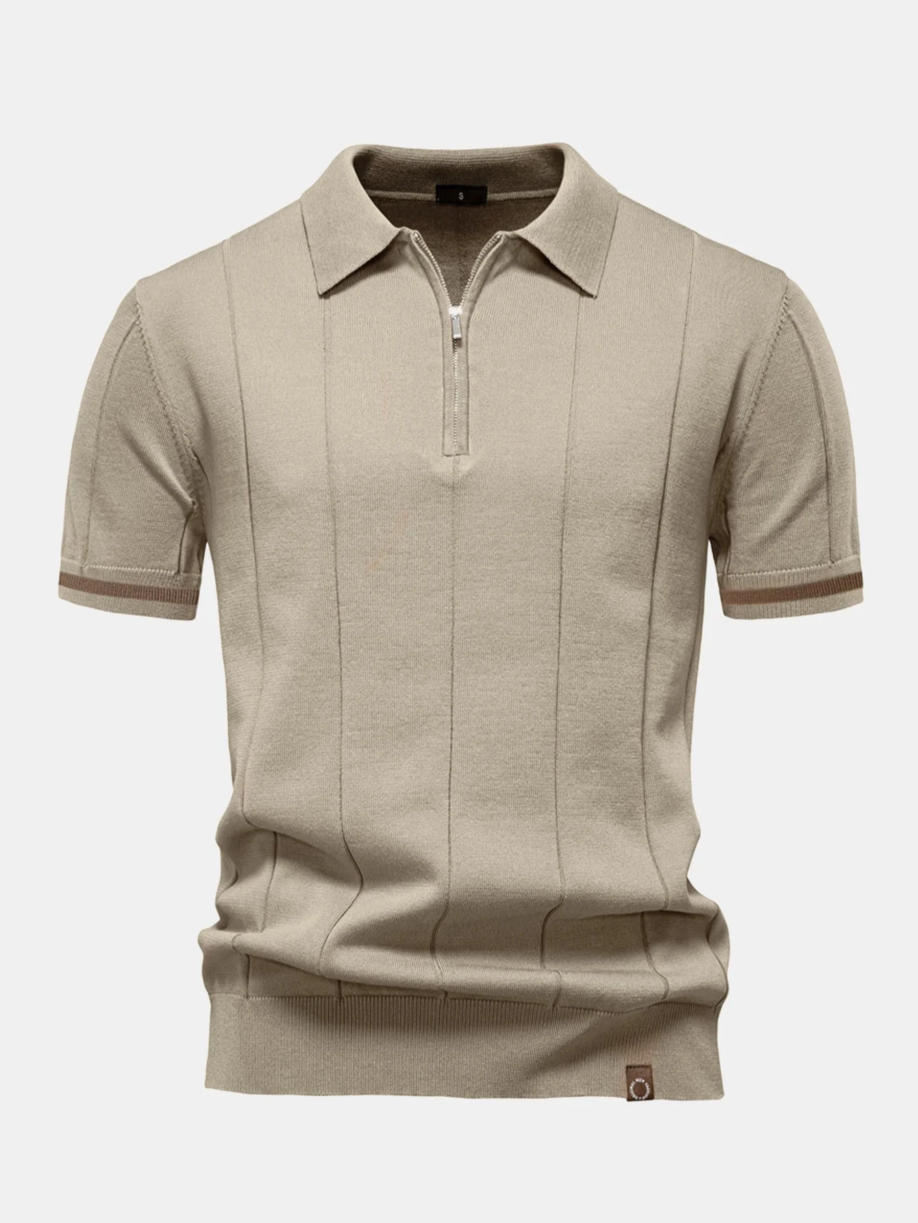 Franklin® | Contrast Trim Zipper Knit Polo Shirt - Image 17