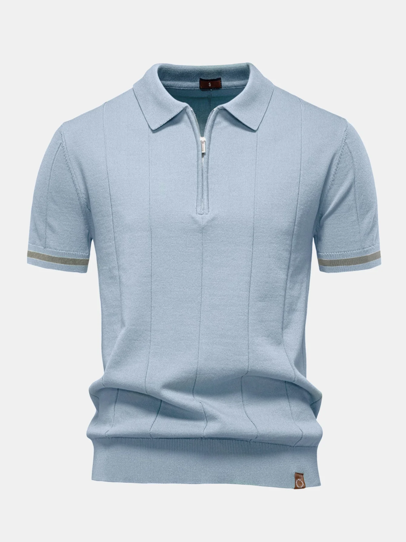 Franklin® | Contrast Trim Zipper Knit Polo Shirt - Image 18