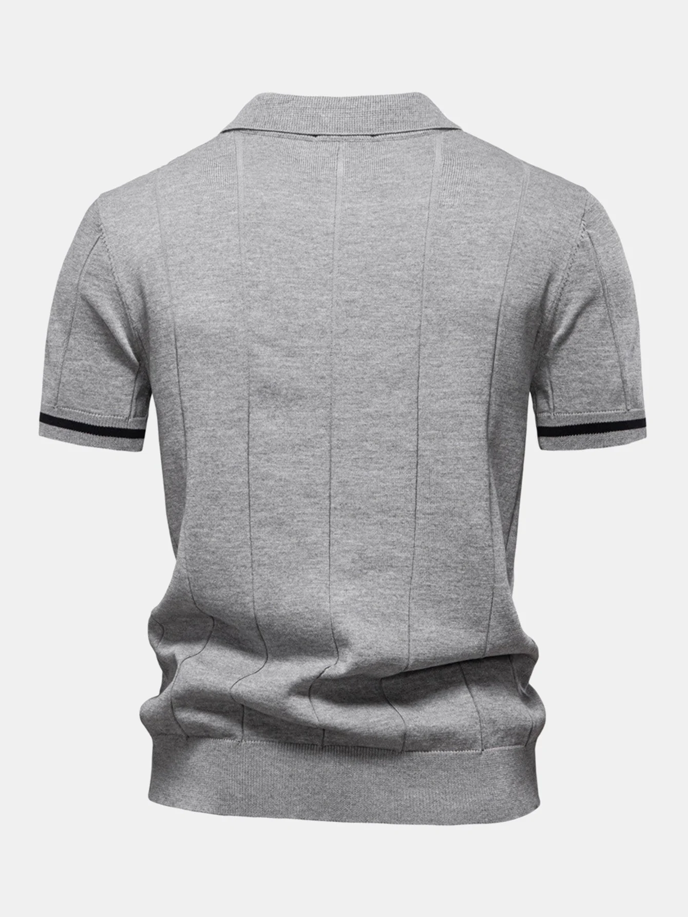 Franklin® | Contrast Trim Zipper Knit Polo Shirt - Image 8