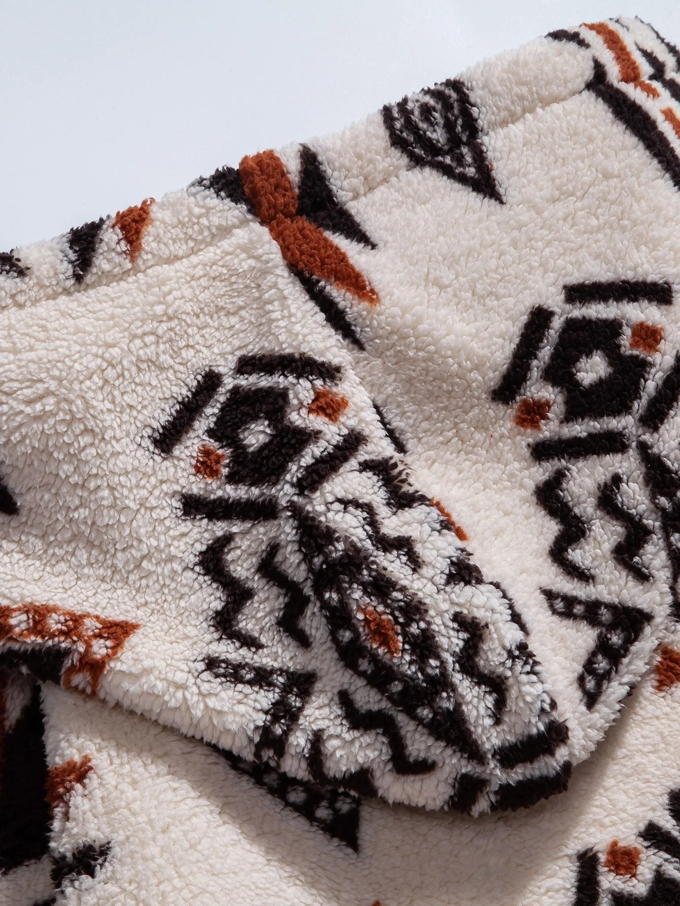 Frederick | Aztec Print Teddy Hoodie - Image 2