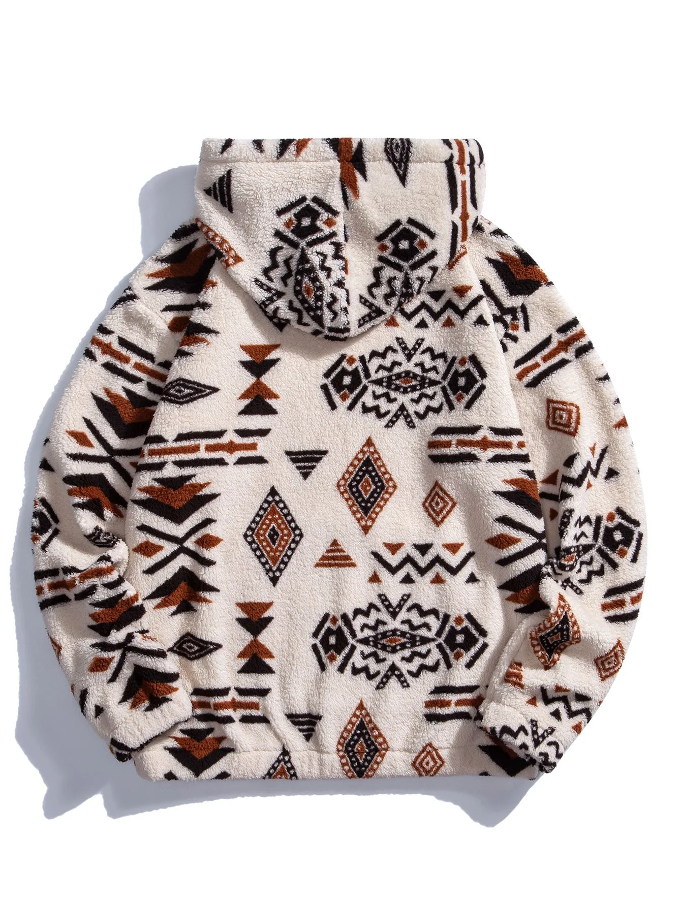 Frederick | Aztec Print Teddy Hoodie - Image 3