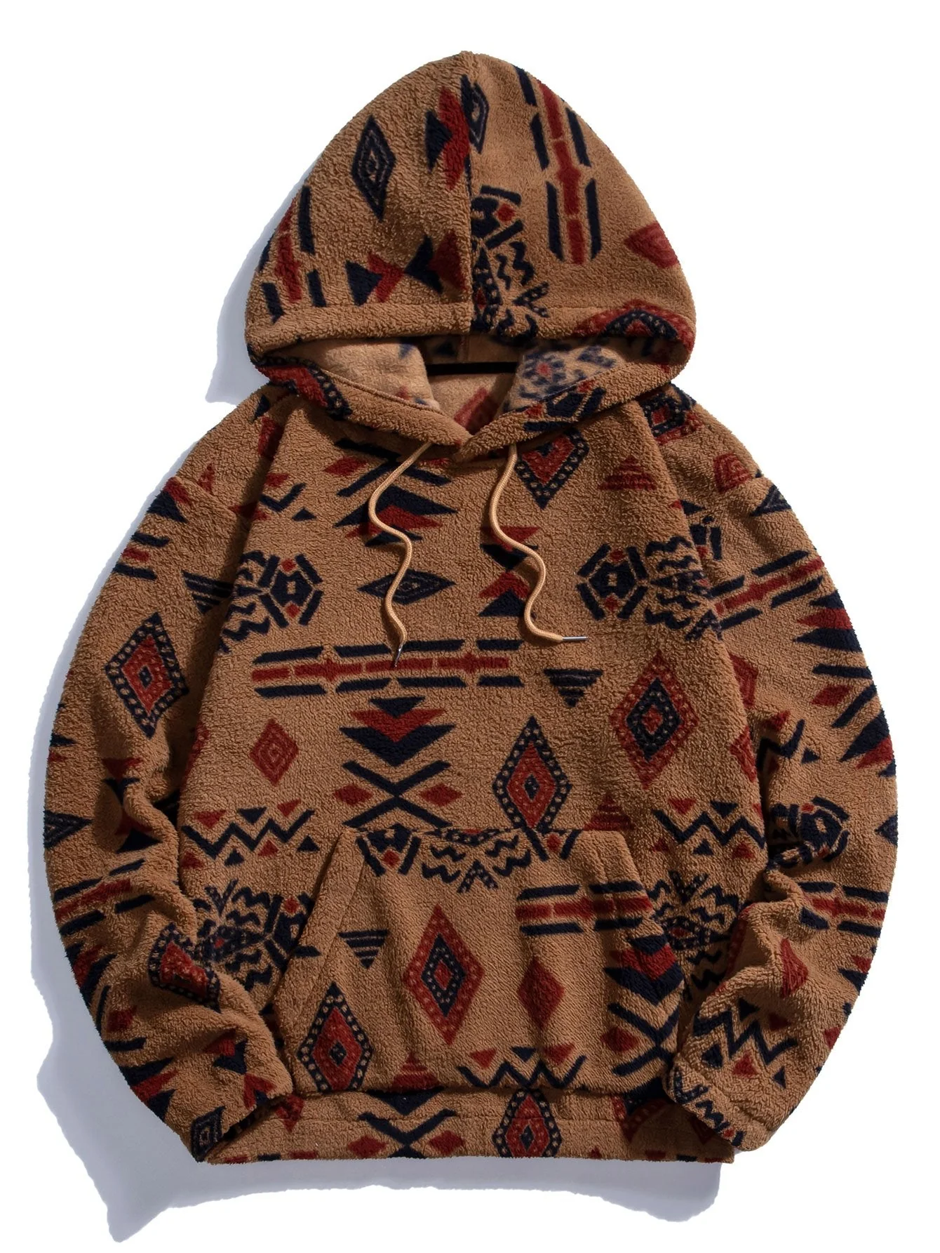 Frederick | Aztec Print Teddy Hoodie - Image 4