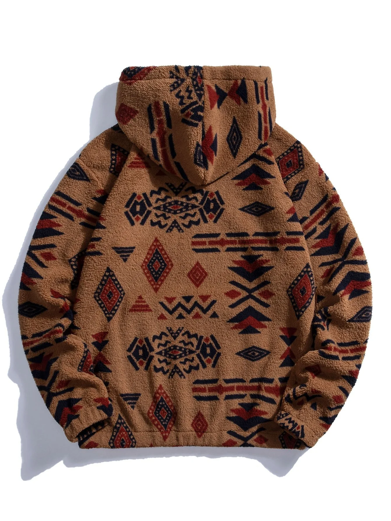 Frederick | Aztec Print Teddy Hoodie - Image 5