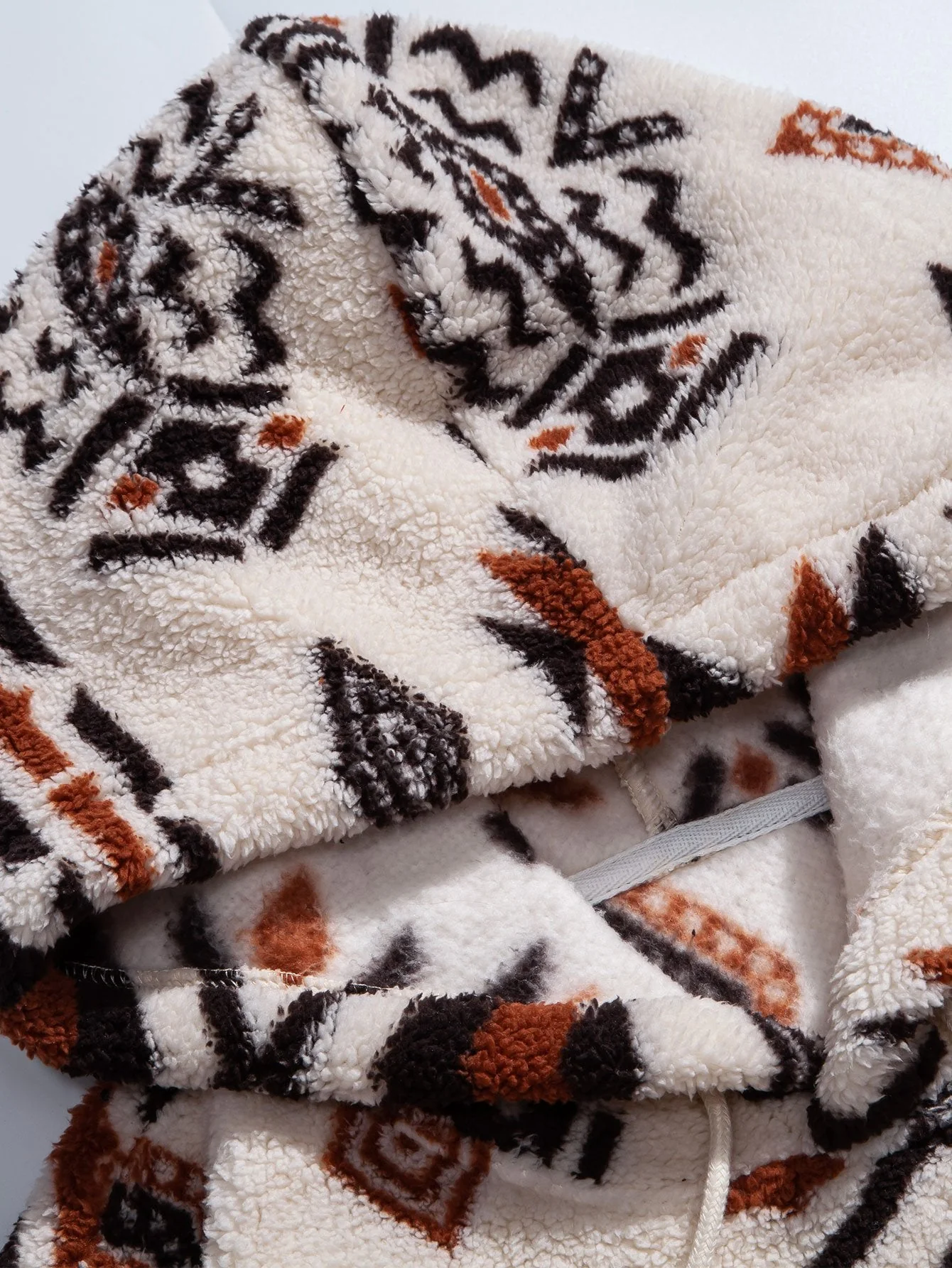 Frederick | Aztec Print Teddy Hoodie - Image 8