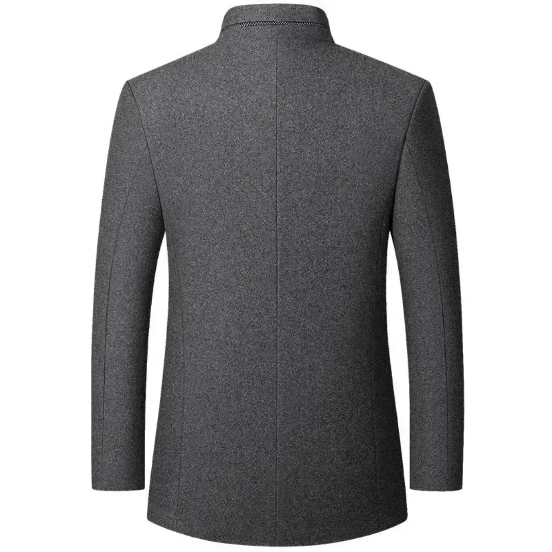Froilán | Carl Stand Collar Wool Overcoat - Image 2