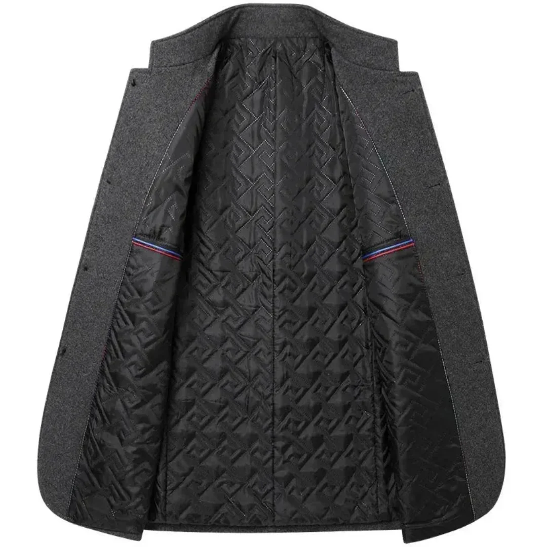 Froilán | Carl Stand Collar Wool Overcoat - Image 3